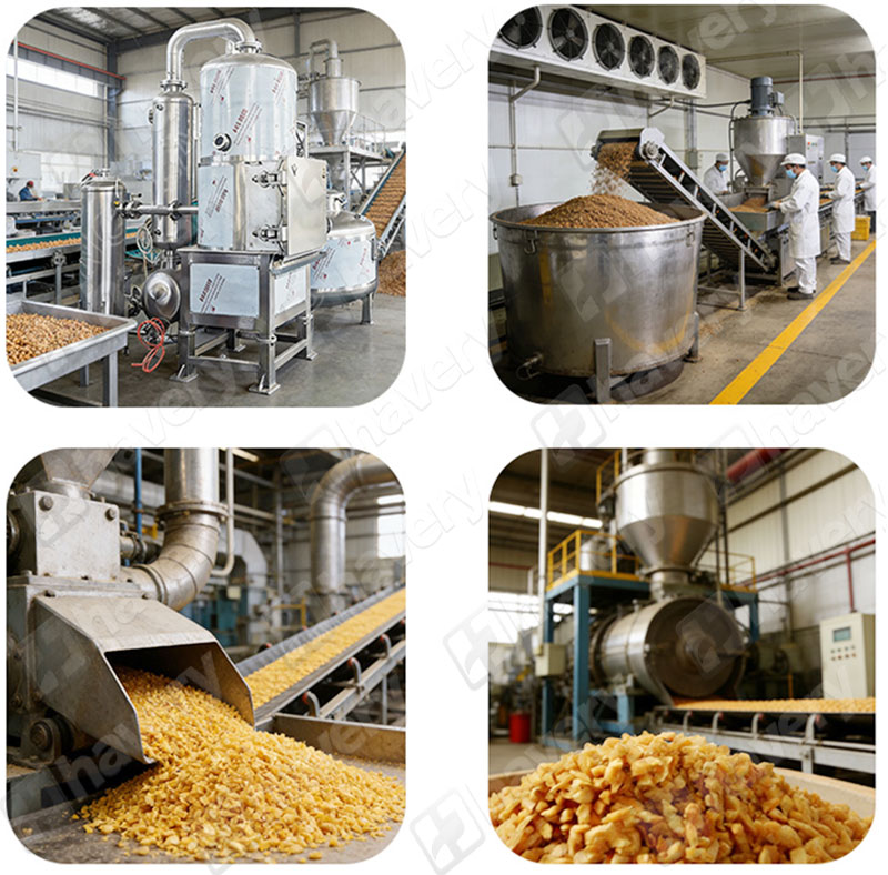 fried garlic granules production line details