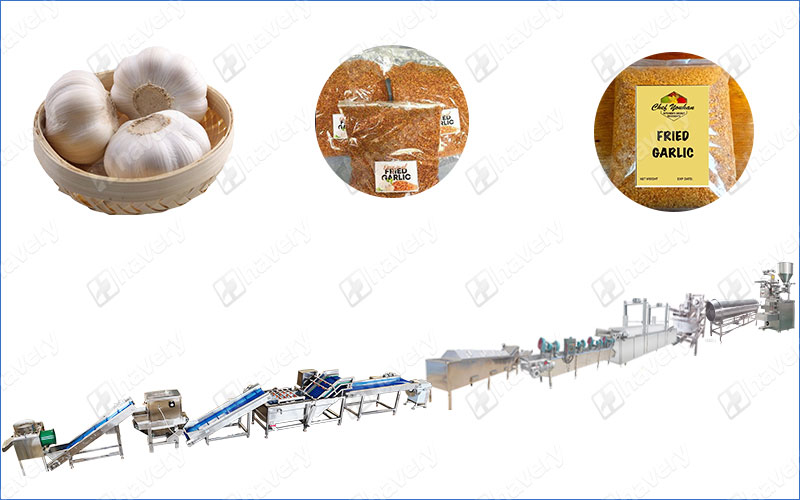 fried garlic granules production line