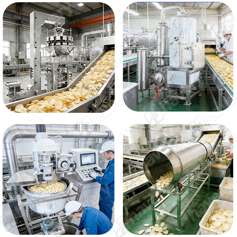 vacuum fried garlic chips production line